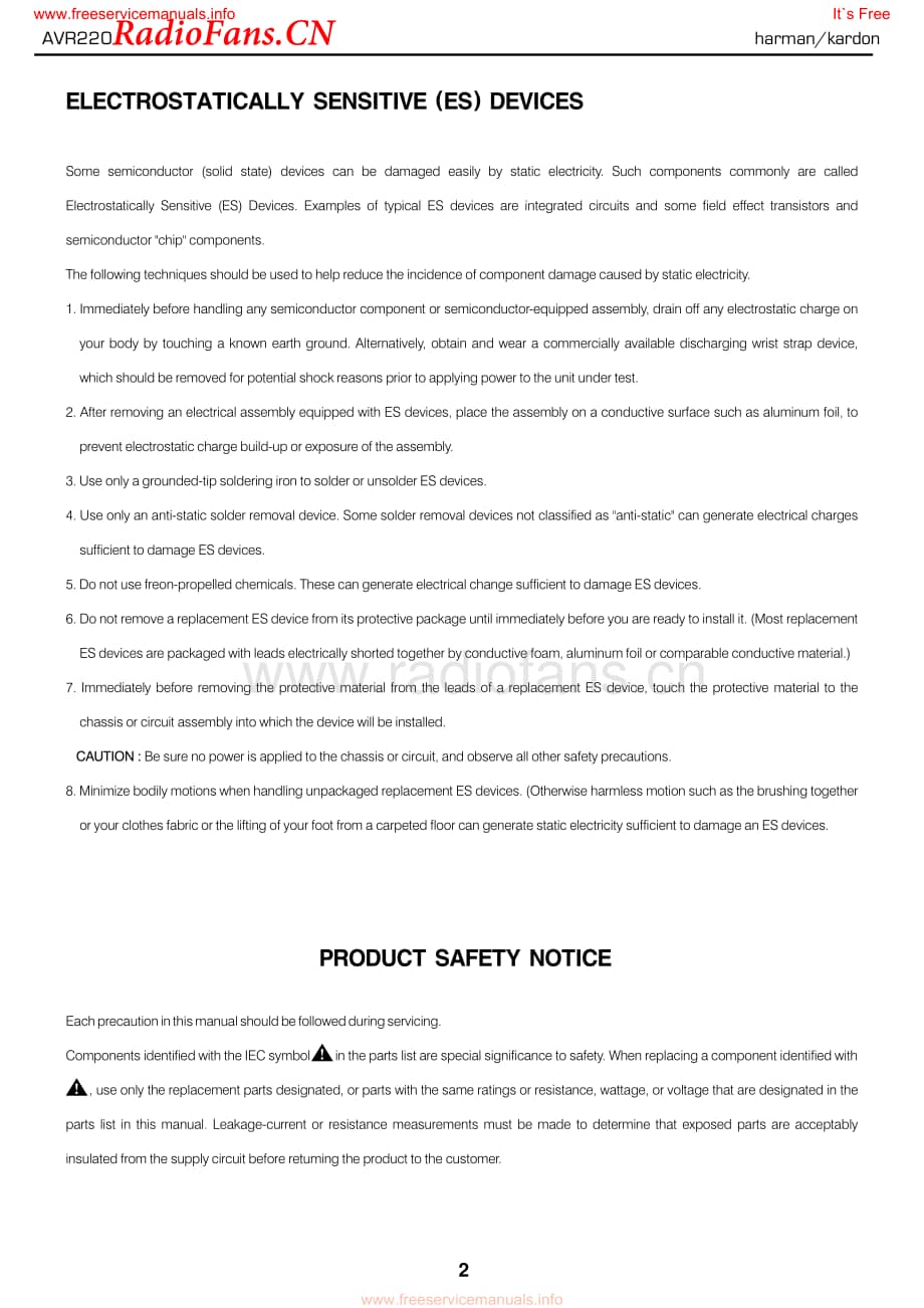 HarmanKardon-AVR220-avr-sm维修电路图 手册.pdf_第2页