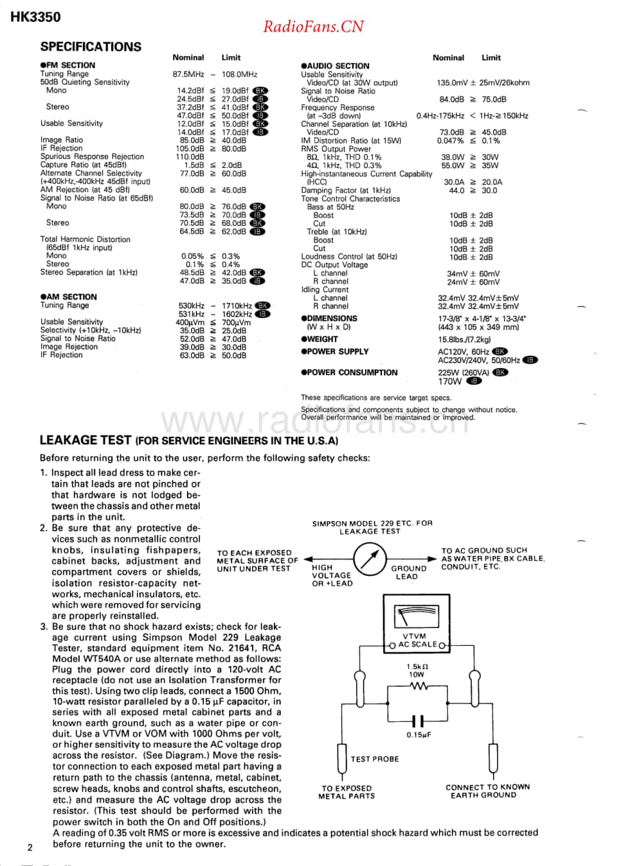 HarmanKardon-HK3350-rec-sm维修电路原理图.pdf_第2页