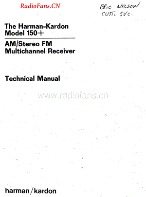 HarmanKardon-150+rec-sm维修电路图 手册.pdf