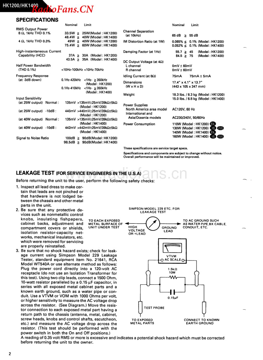 HarmanKardon-1200-int-sm维修电路图 手册.pdf_第2页