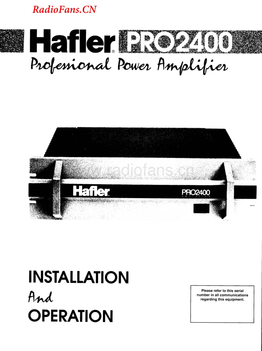 Hafler-PRO2400-pwr-sm维修电路图 手册.pdf_第1页