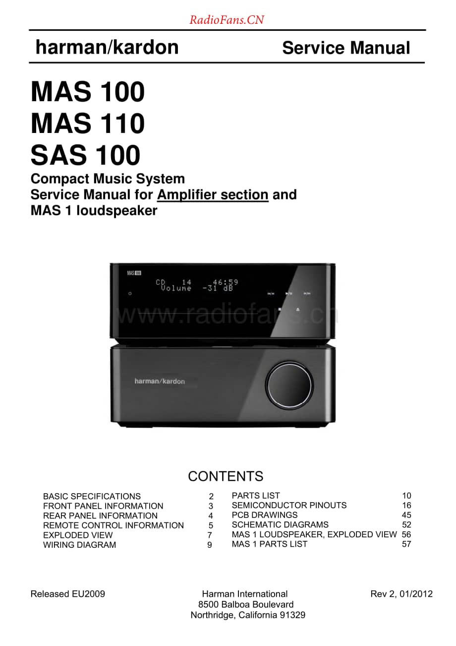 HarmanKardon-MAS110-cms-sm1维修电路原理图.pdf_第1页