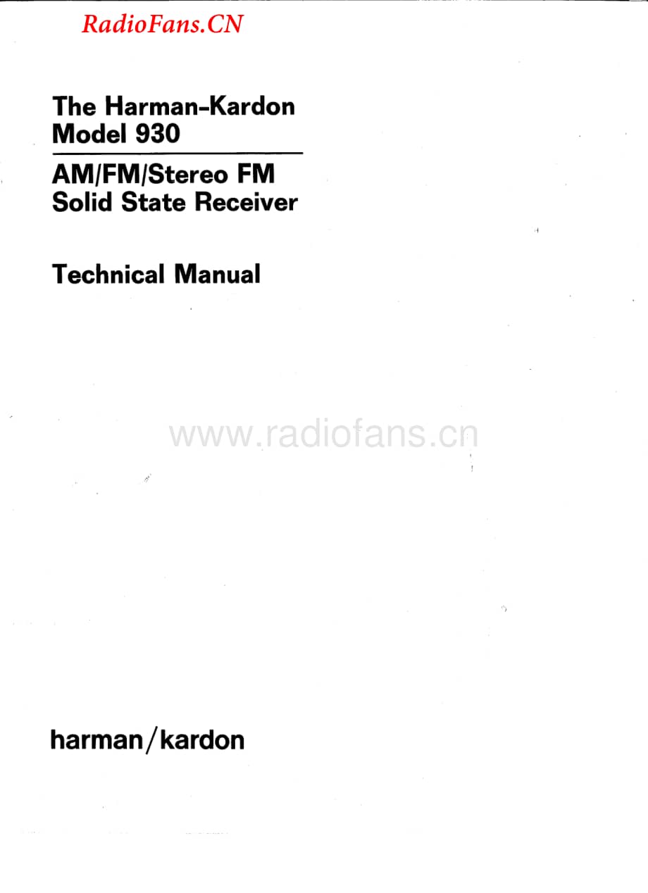 HarmanKardon-930-rec-sm维修电路图 手册.pdf_第1页