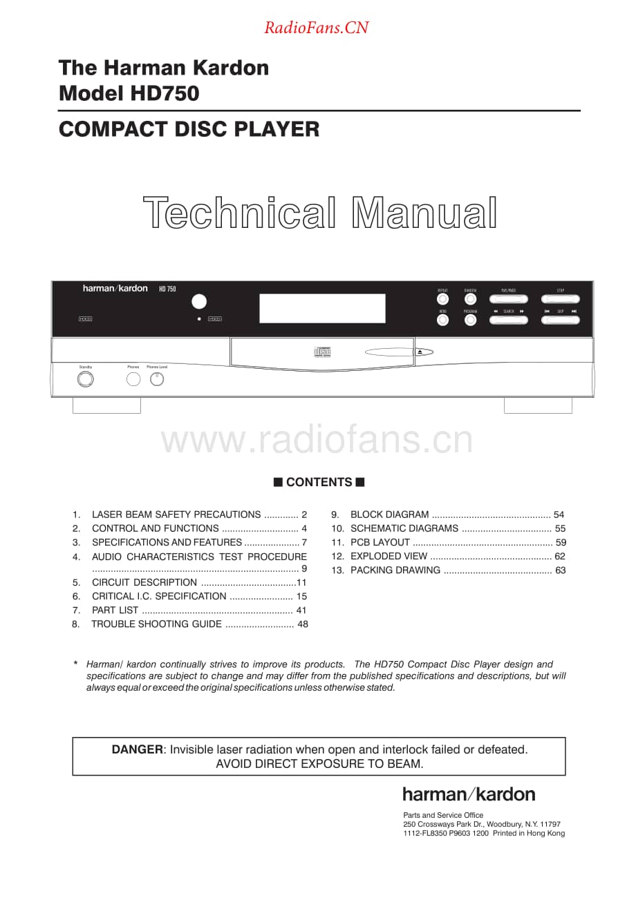 HarmanKardon-HD750-cd-sm维修电路原理图.pdf_第1页