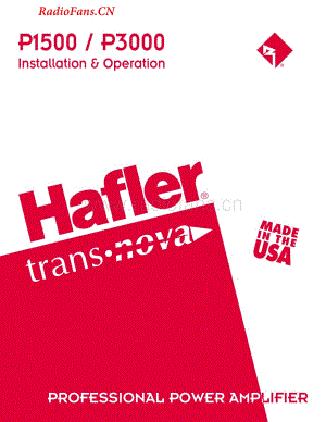 Hafler-P3000-pwr-sm维修电路图 手册.pdf