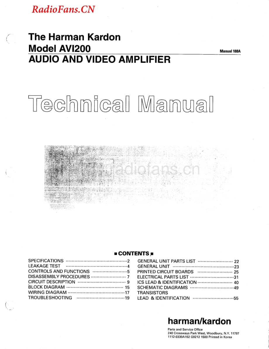 HarmanKardon-AVI200-avr-sm维修电路图 手册.pdf_第1页