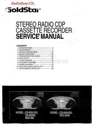 Goldstar-CD50-tape-sm维修电路图 手册.pdf