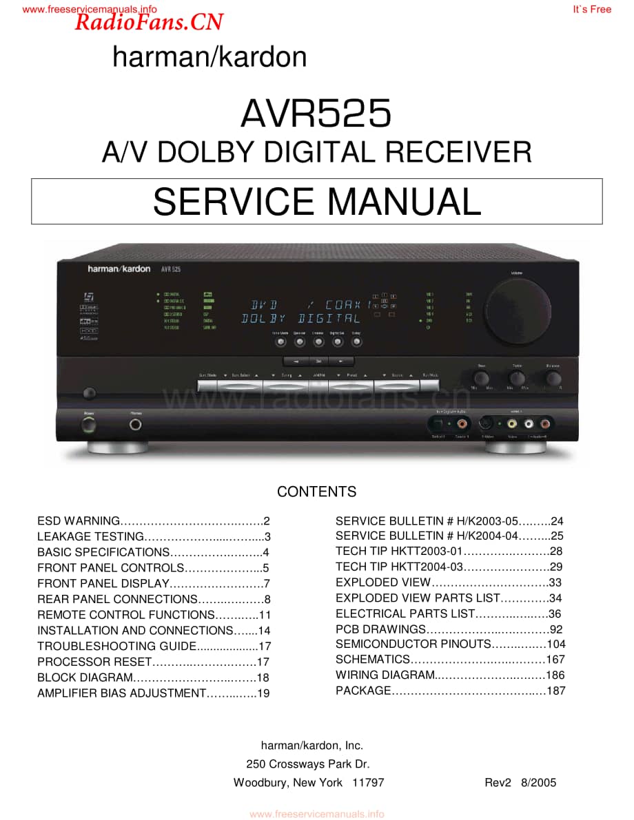 HarmanKardon-AVR525-avr-sm维修电路图 手册.pdf_第1页