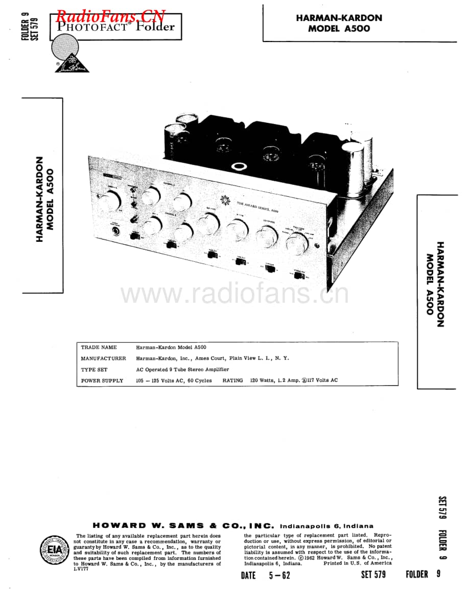 HarmanKardon-A500-int-sm维修电路图 手册.pdf_第1页