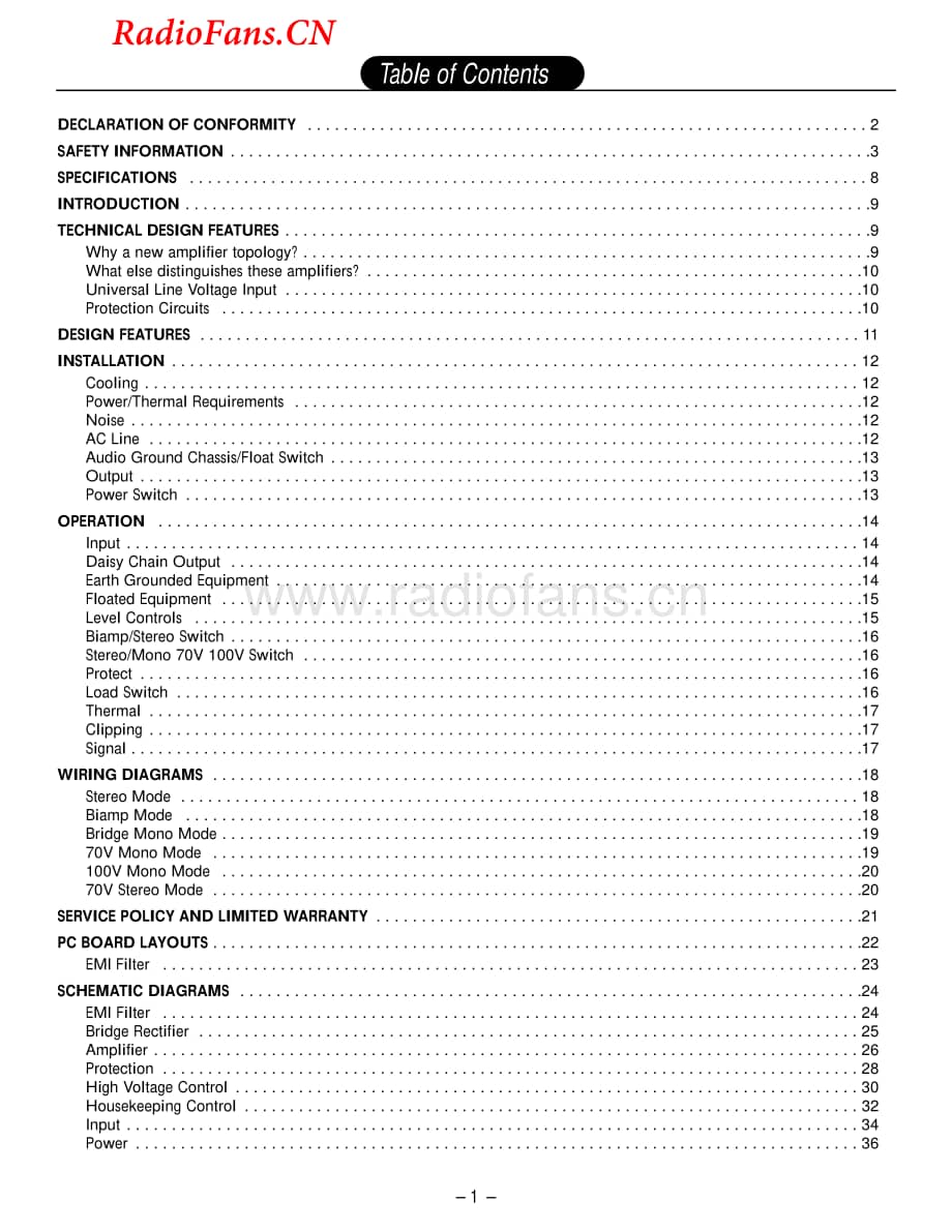 Hafler-SR2300-pwr-sm维修电路图 手册.pdf_第3页