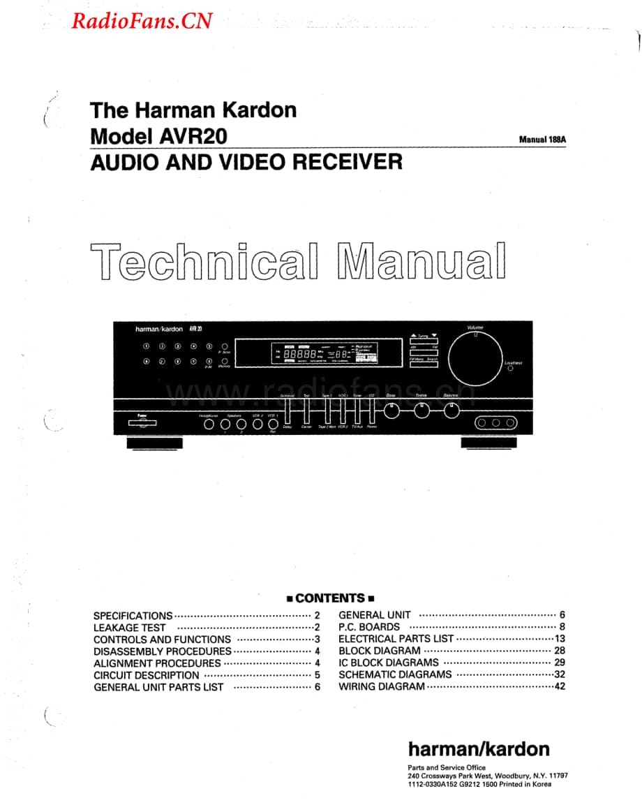 HarmanKardon-AVR20-avr-sm维修电路图 手册.pdf_第1页