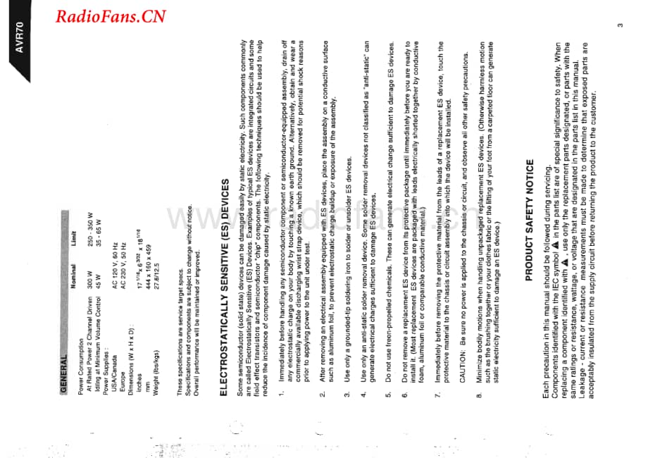 HarmanKardon-AVR70-avr-sm维修电路图 手册.pdf_第3页