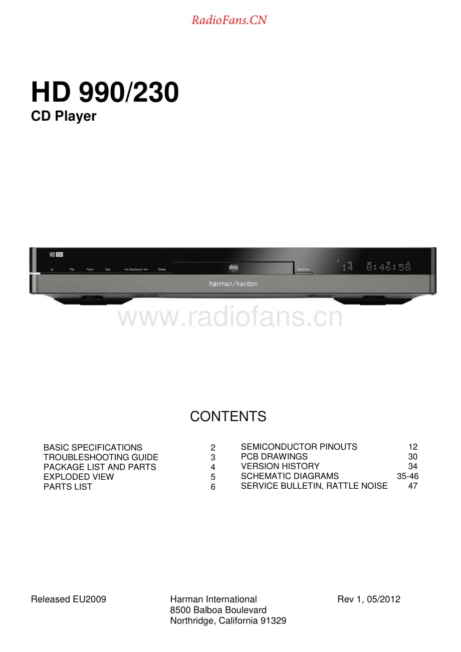 HarmanKardon-HD990.230-cd-sm维修电路原理图.pdf_第1页