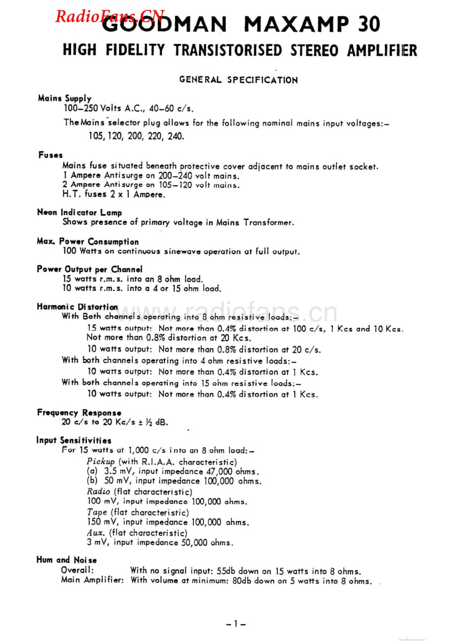 Goodmans-Maxamp30-int-sm维修电路图 手册.pdf_第2页