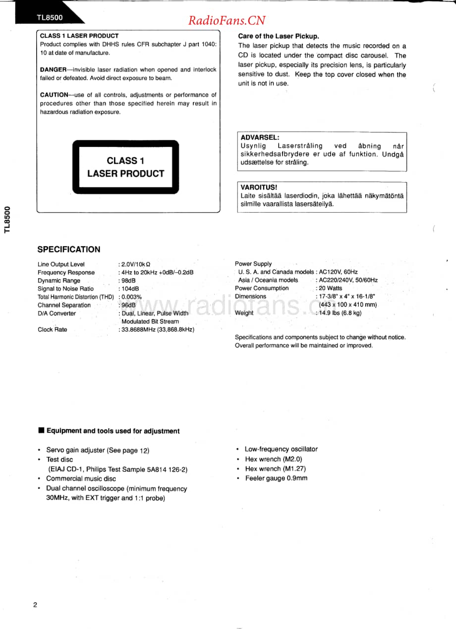 HarmanKardon-TL8500-cd-sm维修电路原理图.pdf_第2页