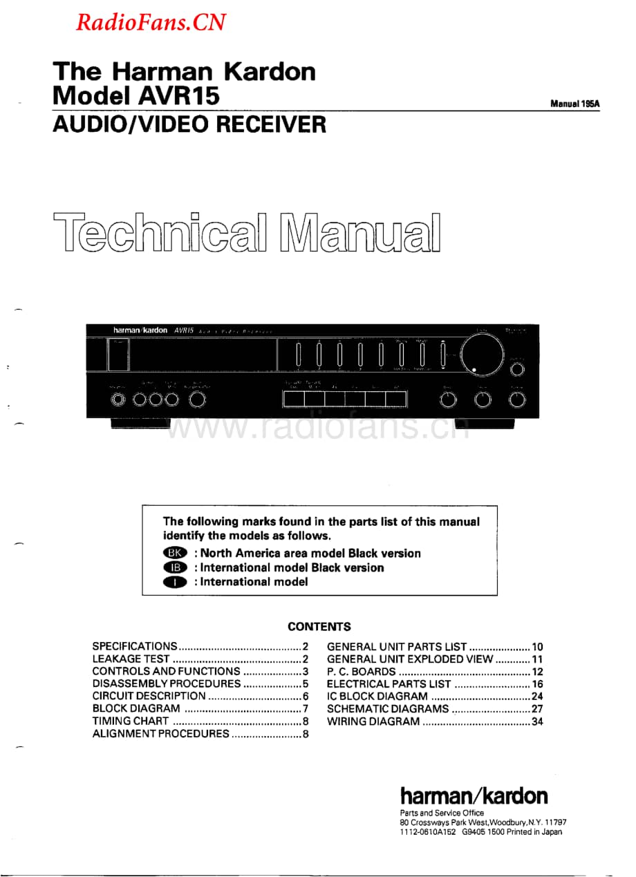 HarmanKardon-AVR15-avr-sm维修电路图 手册.pdf_第1页