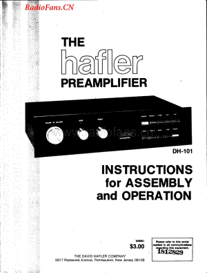 Hafler-DH101-pre-sm维修电路图 手册.pdf