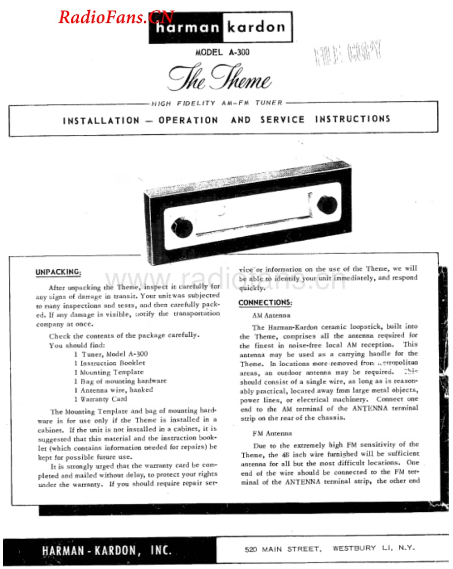 HarmanKardon-A300-tun-sm维修电路图 手册.pdf_第1页