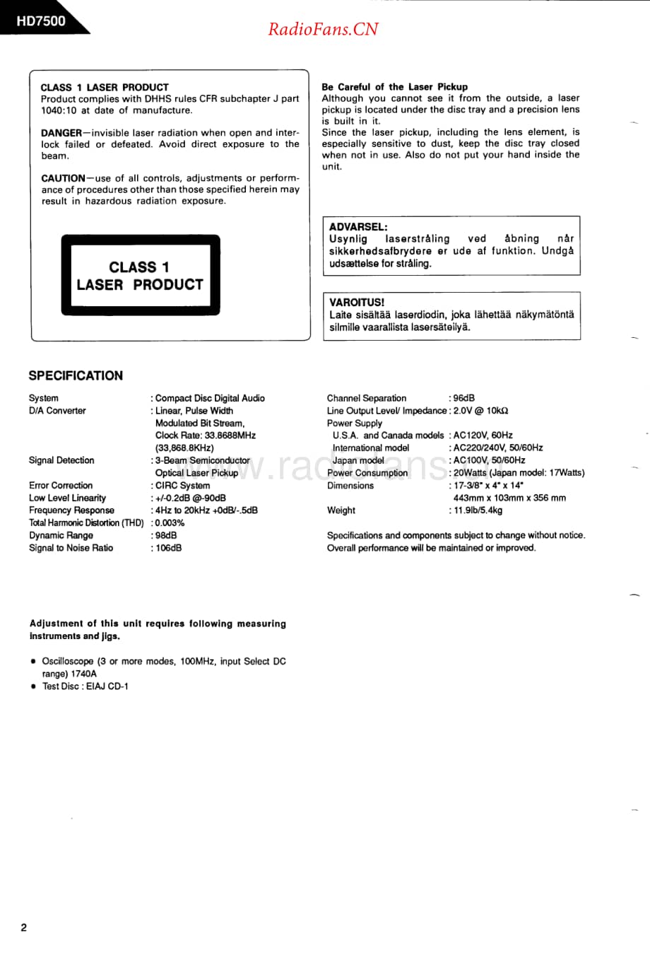 HarmanKardon-HD7500-cd-sm维修电路原理图.pdf_第2页