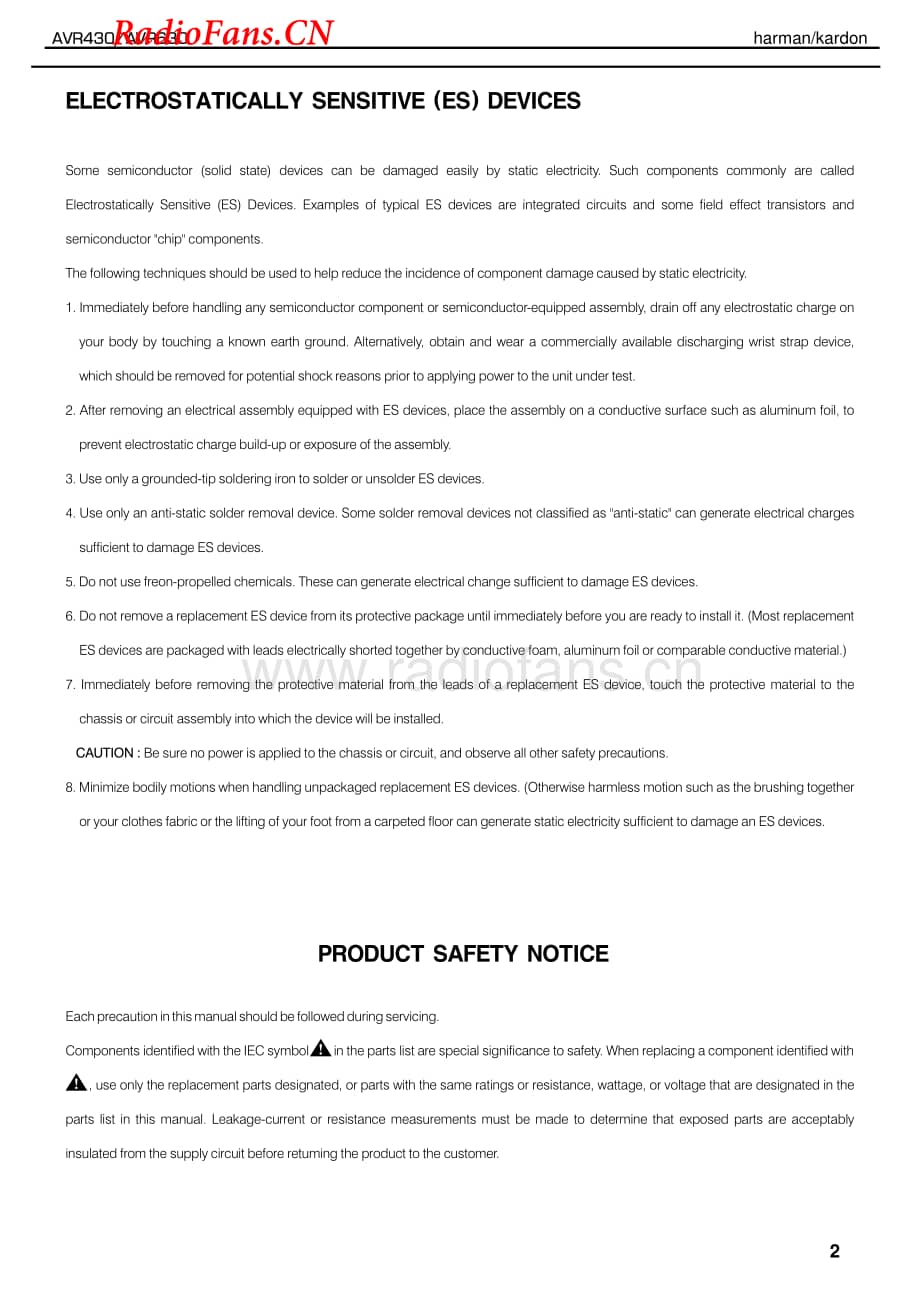 HarmanKardon-AVR430-avr-sm1维修电路图 手册.pdf_第2页