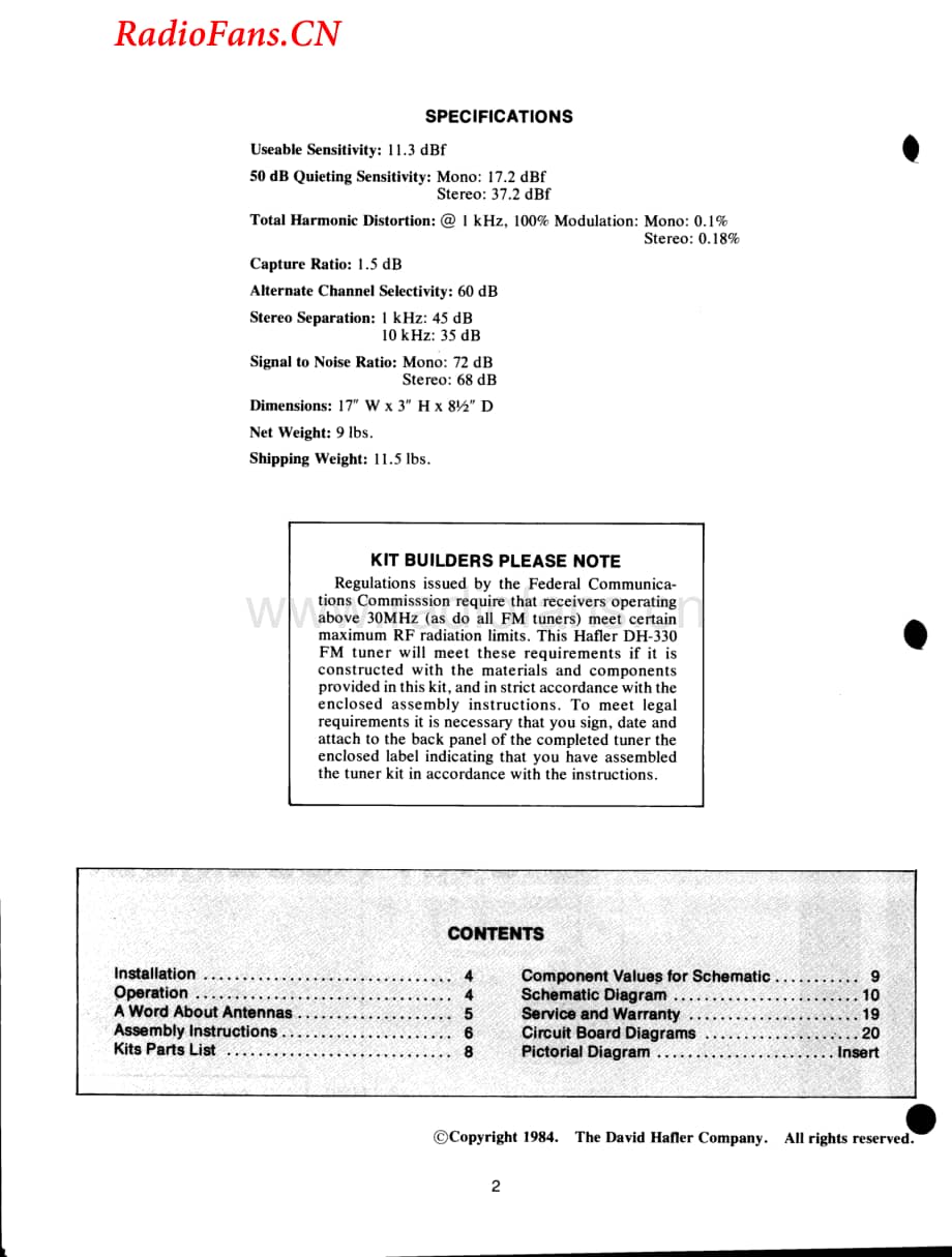 Hafler-DH330-tun-sm维修电路图 手册.pdf_第2页