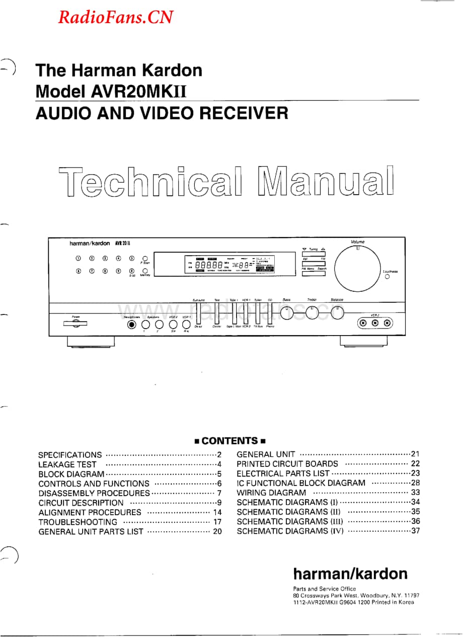 HarmanKardon-AVR20MK2-avr-sm维修电路图 手册.pdf_第1页