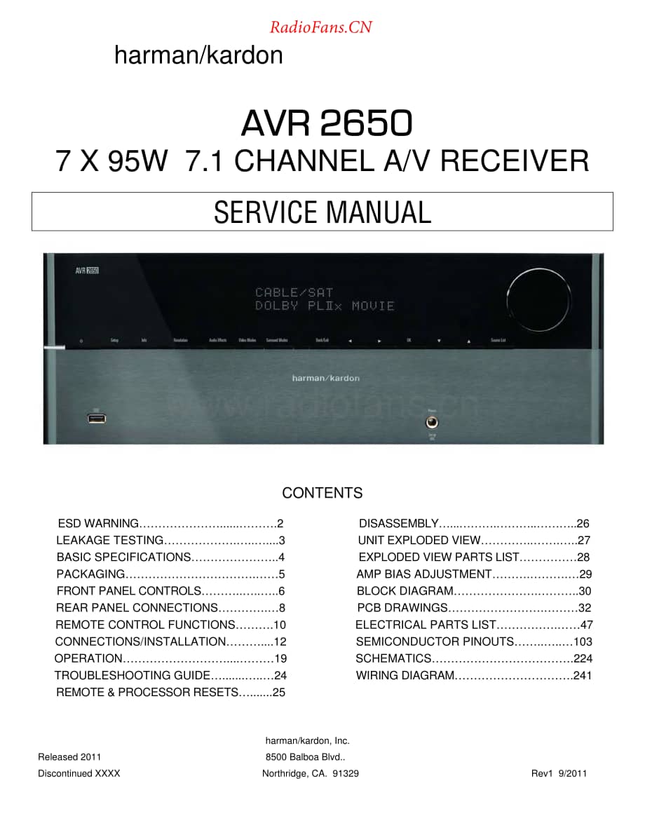 HarmanKardon-AVR2650-avr-sm1维修电路原理图.pdf_第1页