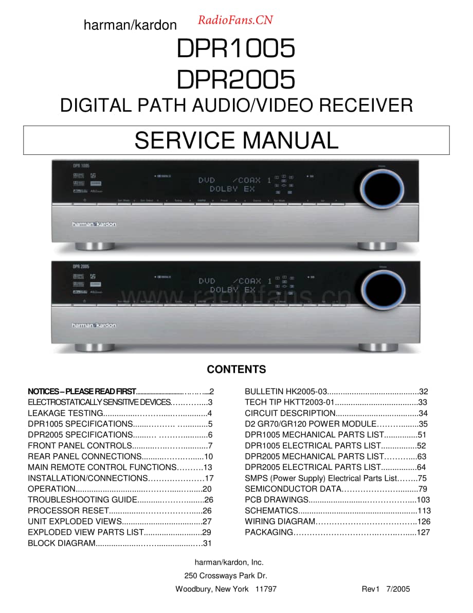 HarmanKardon-DPR1005-avr-sm1维修电路原理图.pdf_第1页