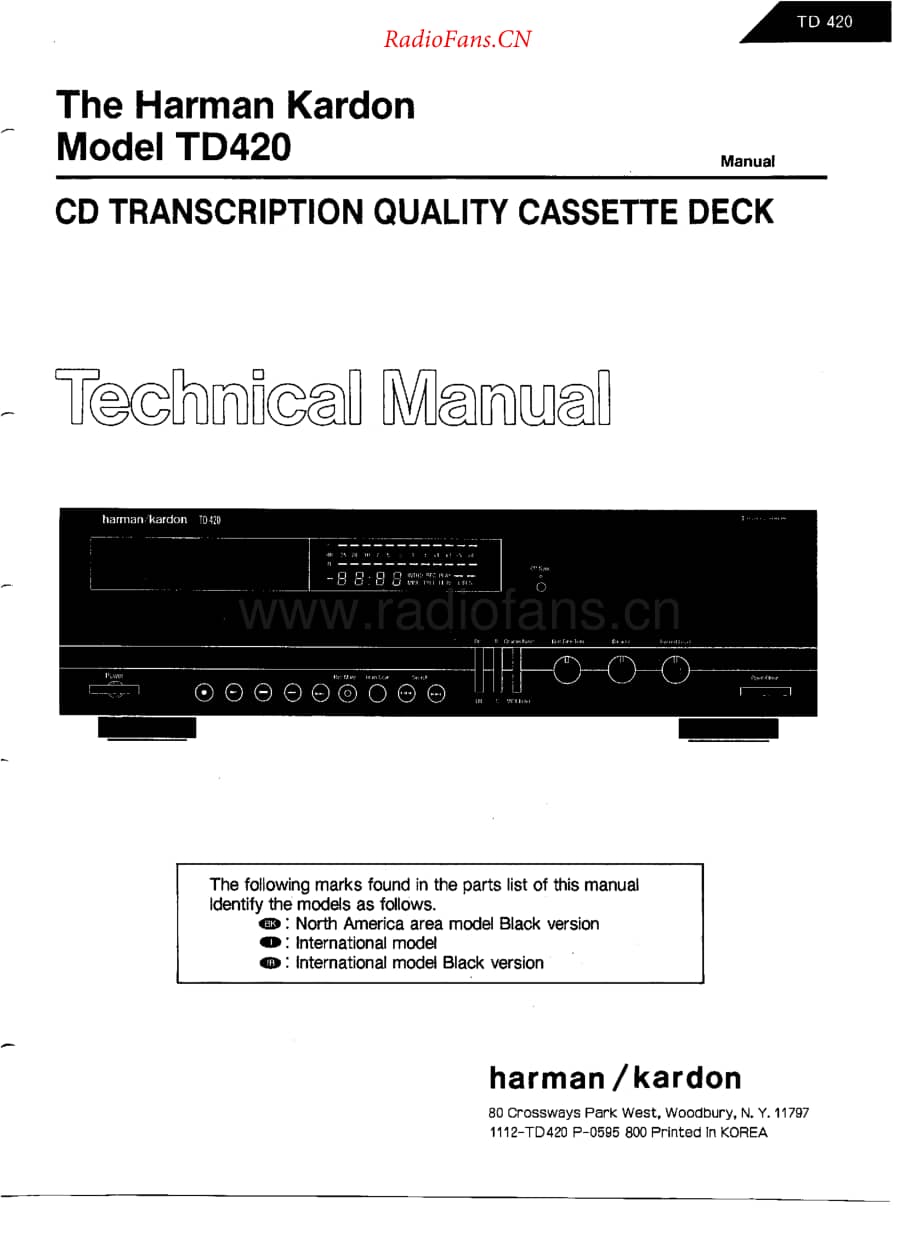 HarmanKardon-TD420-tape-sm维修电路原理图.pdf_第1页