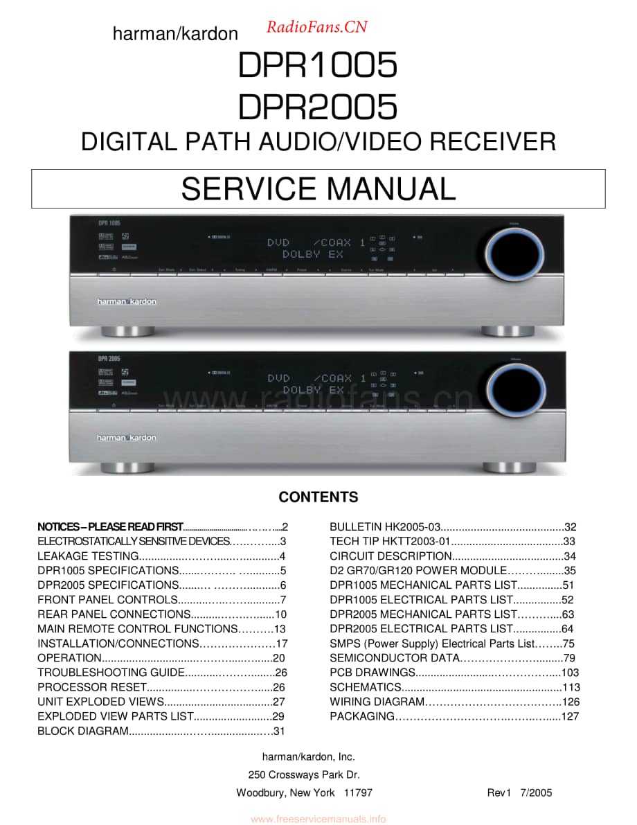 HarmanKardon-DPR2005-avr-sm维修电路原理图.pdf_第1页