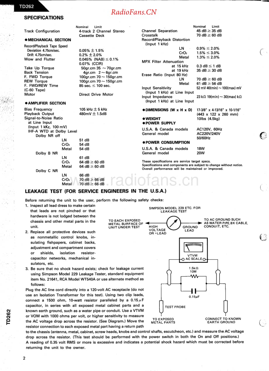 HarmanKardon-TD262-tape-sm维修电路原理图.pdf_第2页