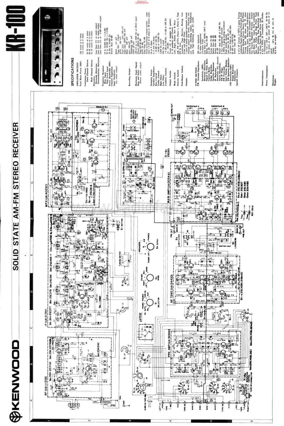 Kenwood-KR100-rec-sch维修电路原理图.pdf_第1页