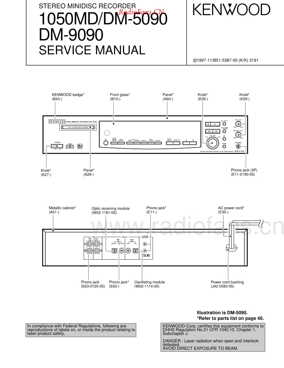 Kenwood-1050MD-md-sm维修电路原理图.pdf_第1页