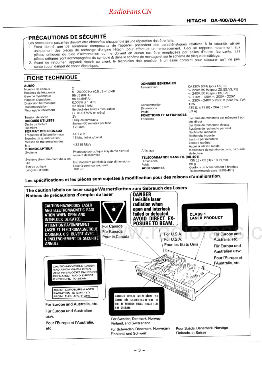 Hitachi-DA400-cd-sm维修电路原理图.pdf_第3页