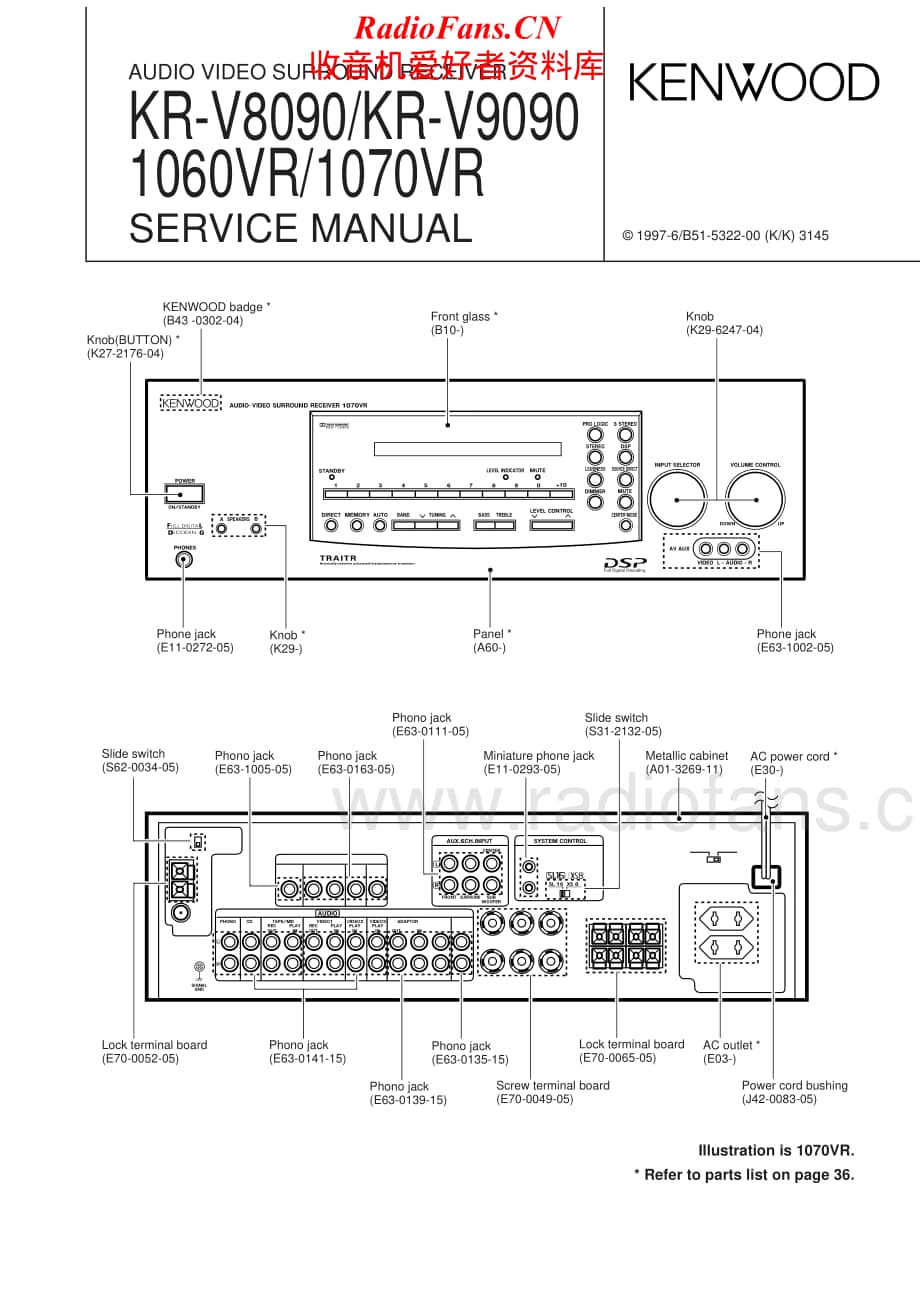 Kenwood-KR1070VR-avr-sm维修电路原理图.pdf_第1页