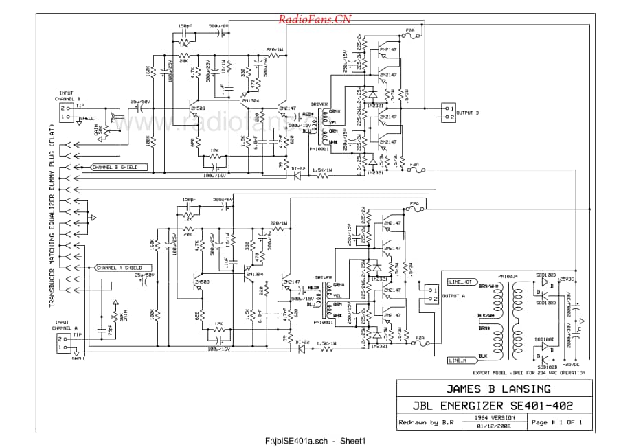 JBL-SE401-pwr-sch维修电路原理图.pdf_第1页