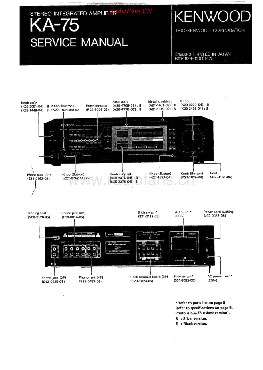 Kenwood-KA75-int-sm维修电路原理图.pdf_第1页