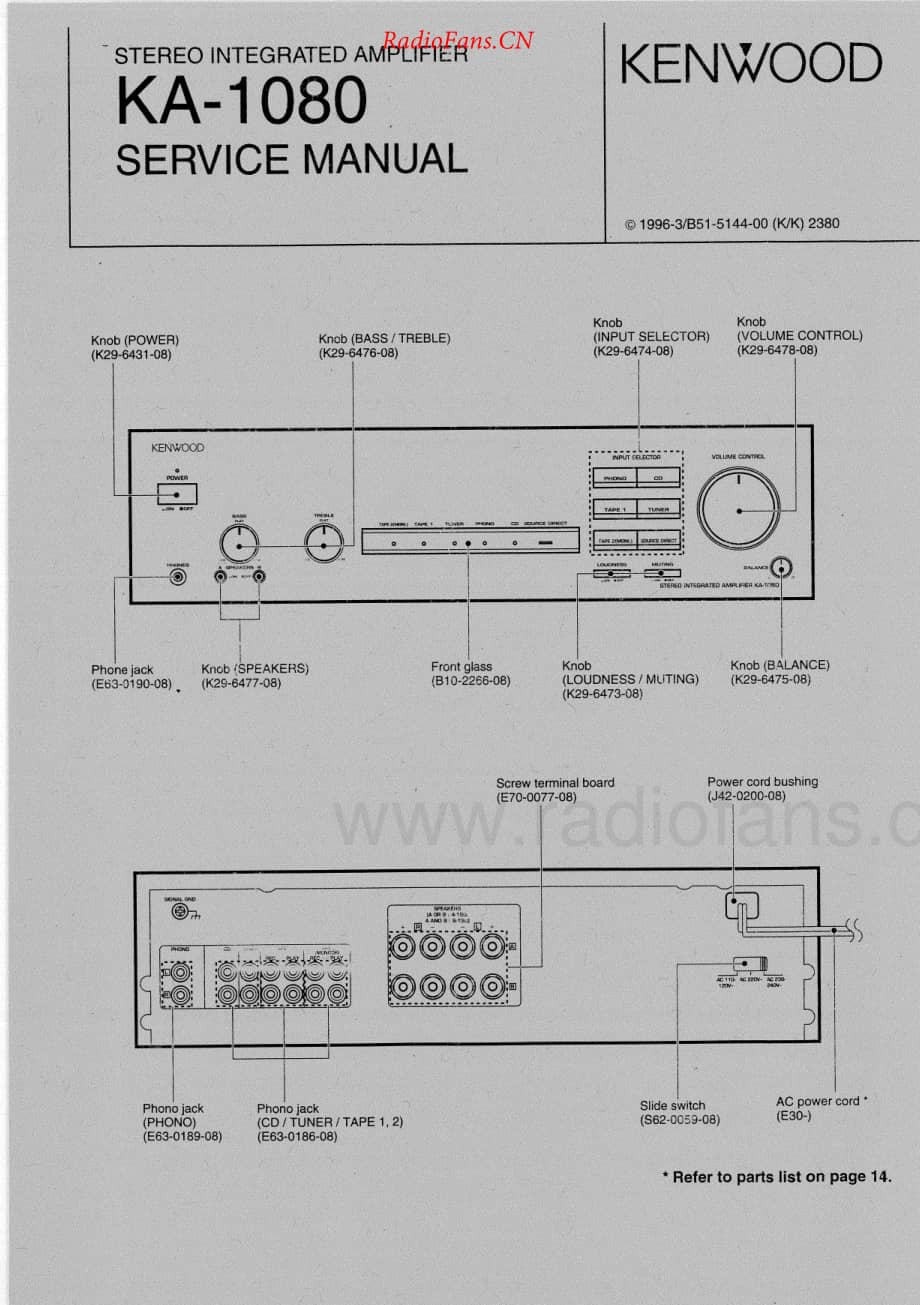 Kenwood-KA1080-int-sm维修电路原理图.pdf_第1页