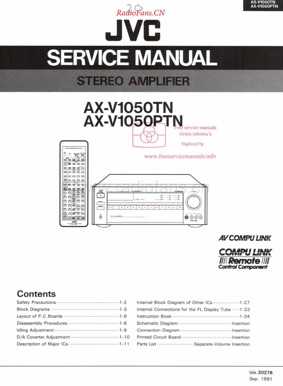 JVC-AXV1050PTN-int-sm维修电路原理图.pdf_第1页