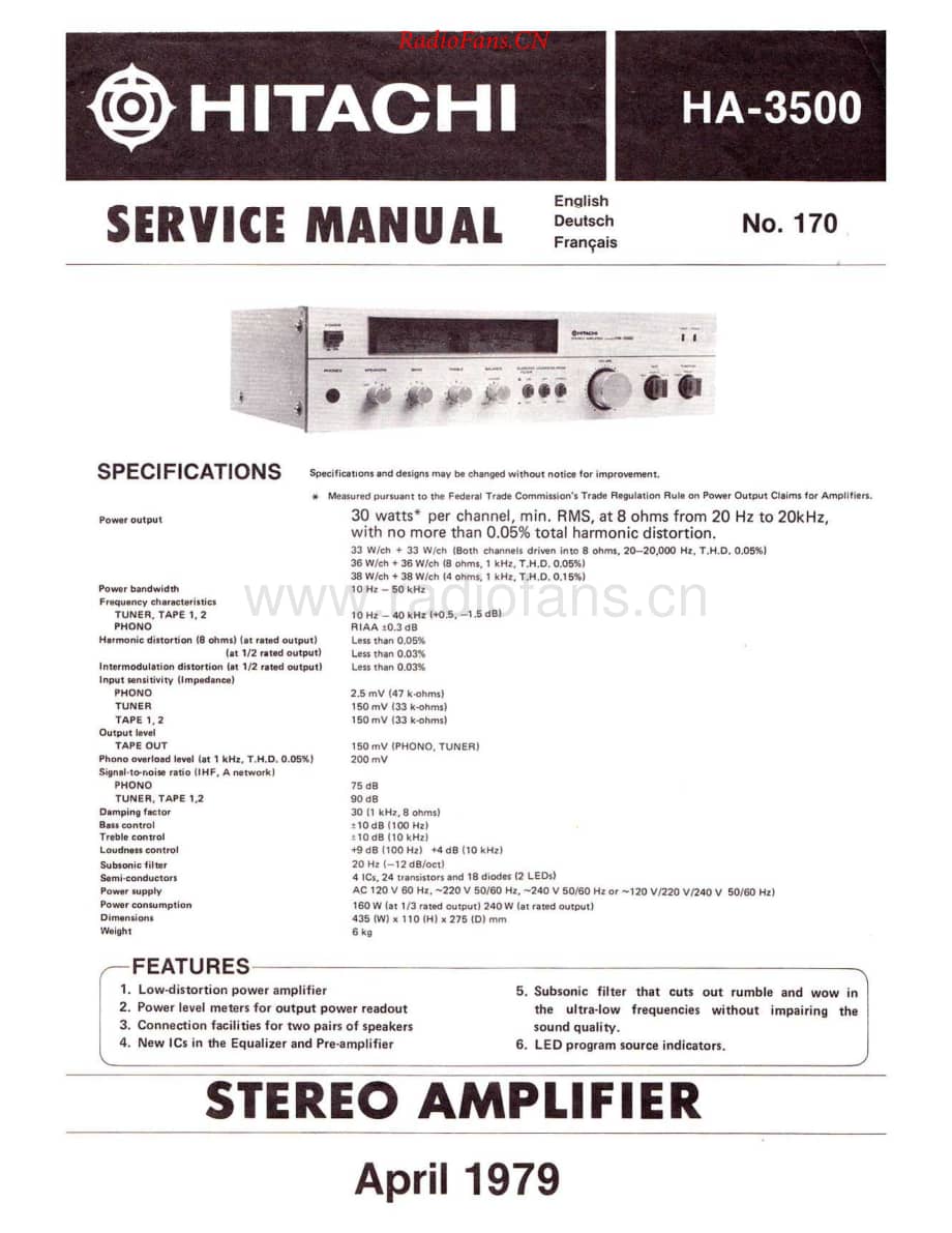 Hitachi-HA3500-int-sm维修电路原理图.pdf_第1页