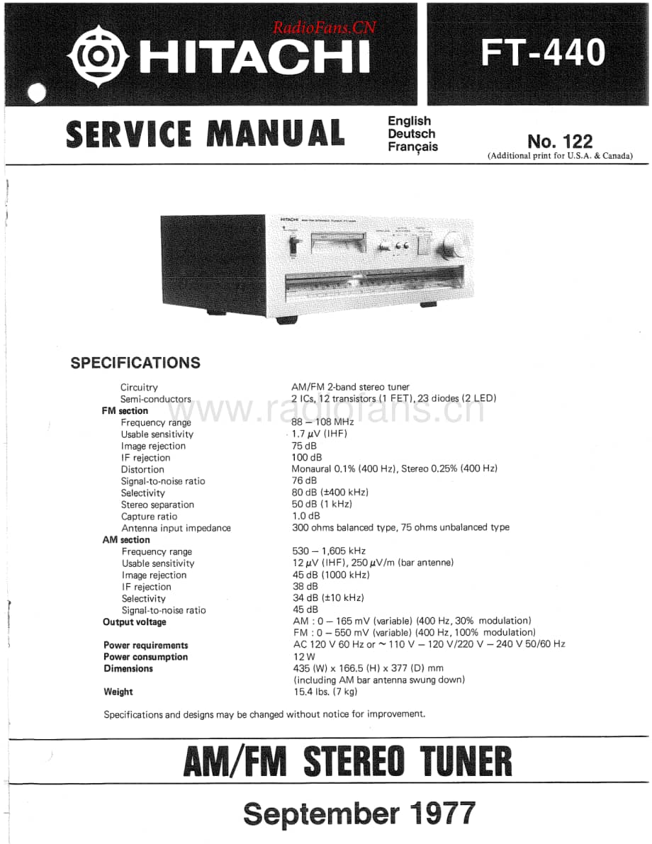 Hitachi-FT440-tun-sm维修电路原理图.pdf_第1页