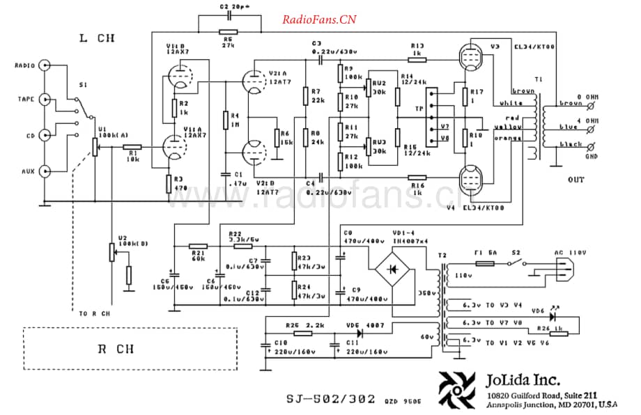 Jolida-302A-int-sch维修电路原理图.pdf_第1页