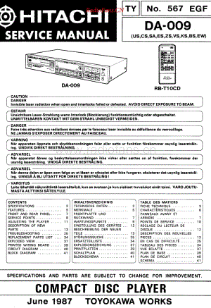 Hitachi-DA009-cd-sm维修电路原理图.pdf