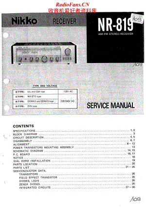 Nikko-NR819-rec-sm维修电路原理图.pdf