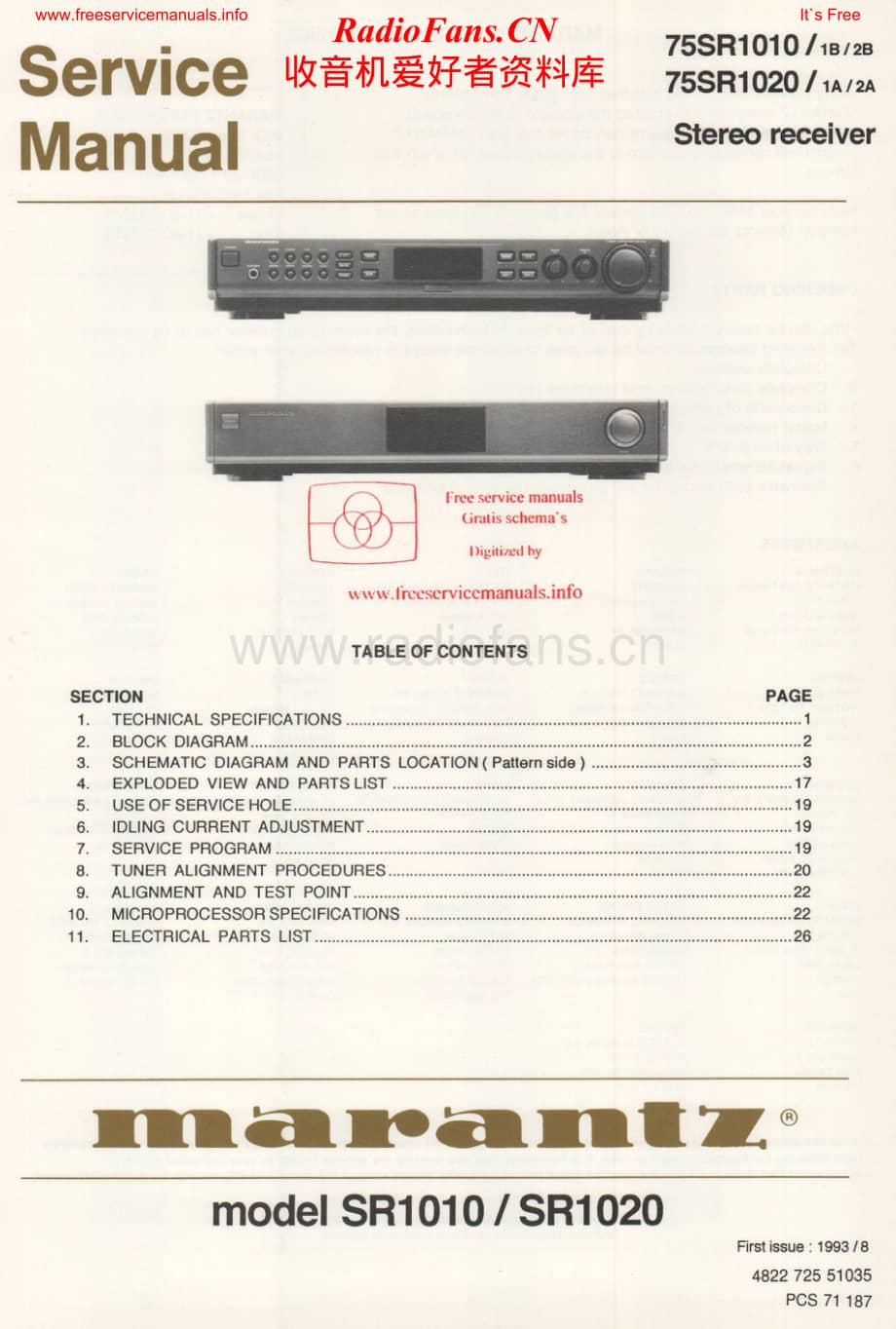 Marantz-SR1020-rec-sm维修电路原理图.pdf_第1页