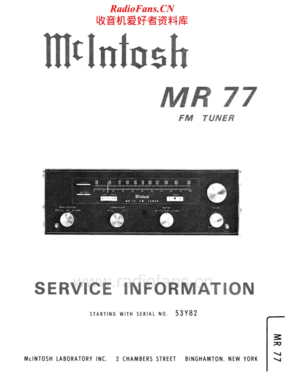 McIntosh-MR77B-tun-sch维修电路原理图.pdf_第1页