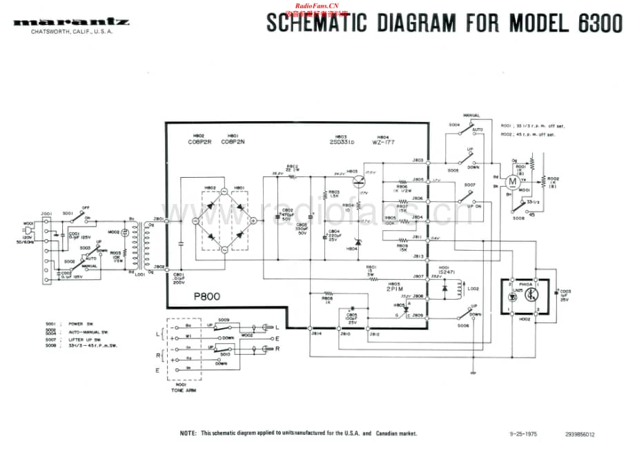 Marantz-6300-tt-sch维修电路原理图.pdf_第1页