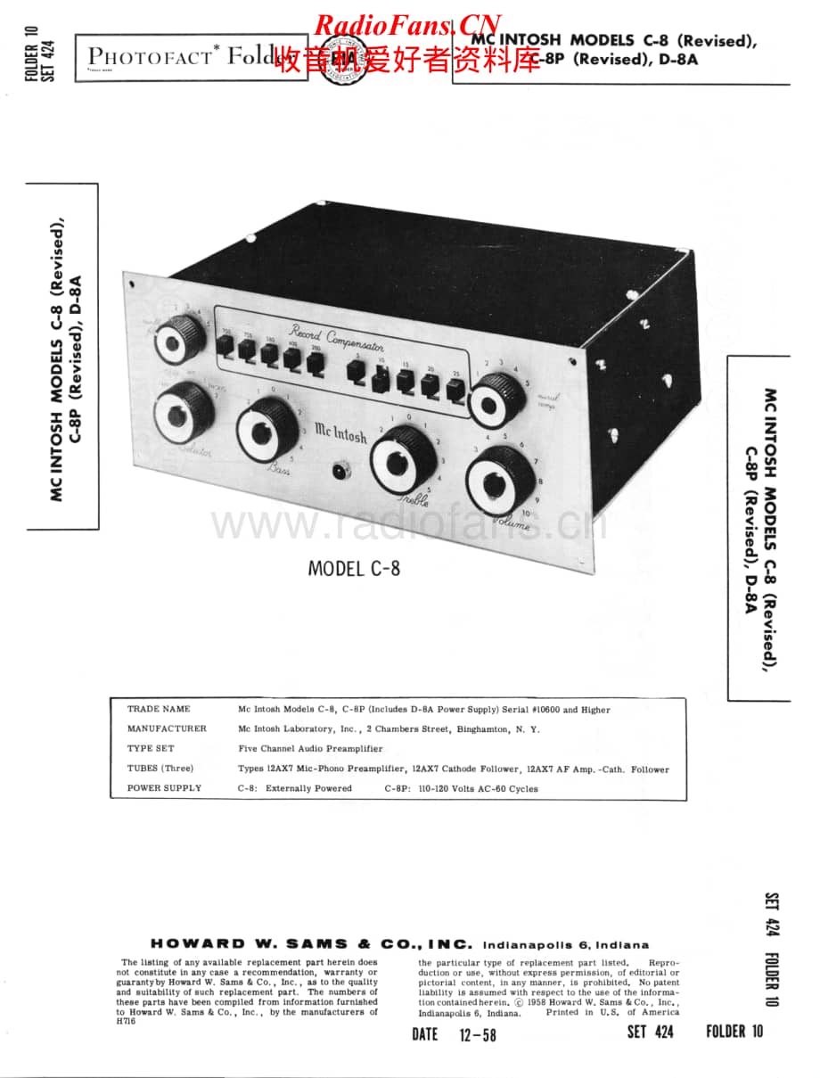 McIntosh-D8A-pre-sm维修电路原理图.pdf_第1页