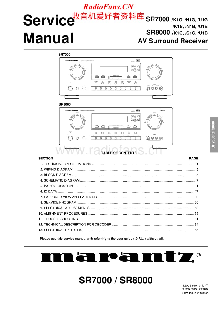 Marantz-SR8000-avr-sm维修电路原理图.pdf_第1页