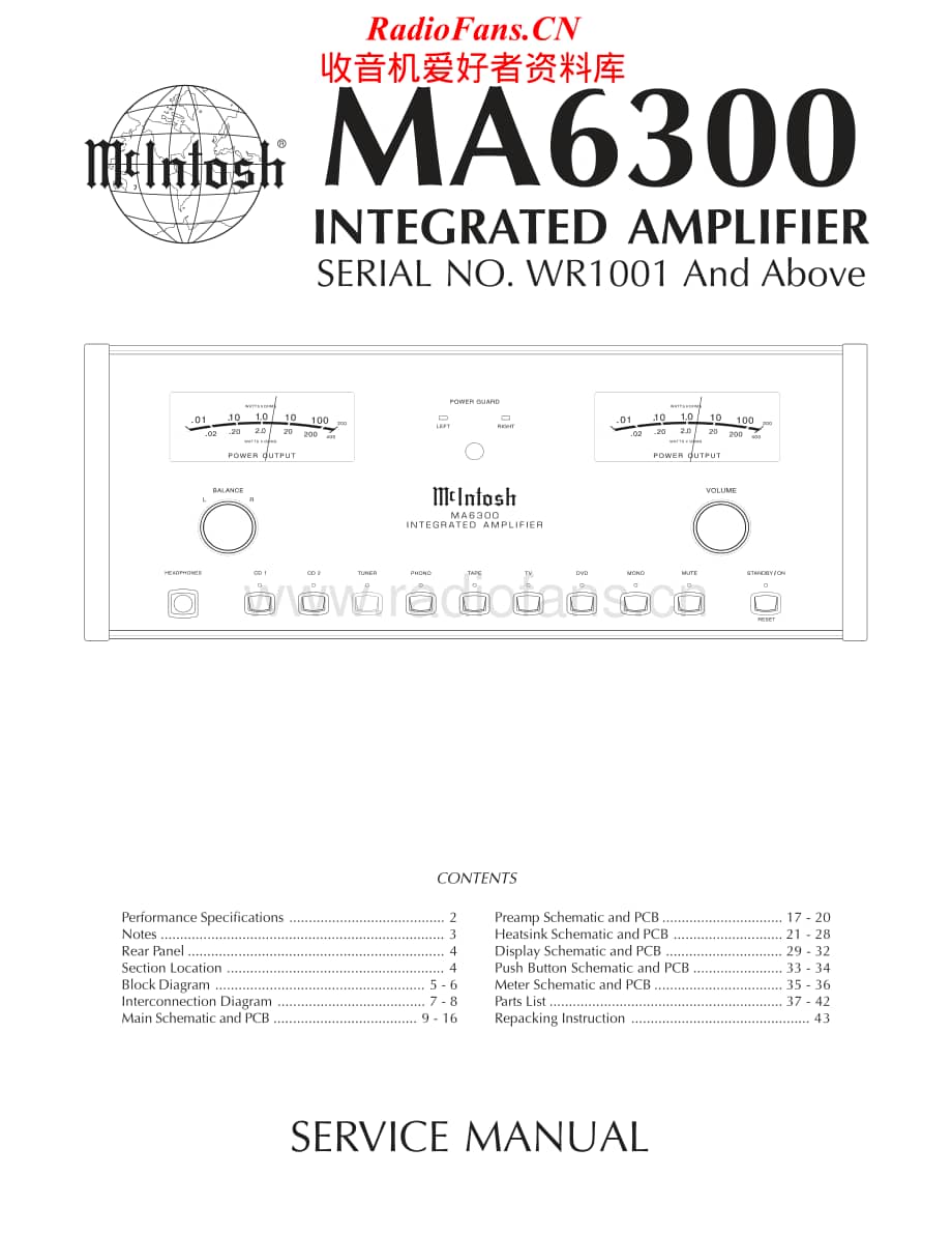 McIntosh-MA6300-int-sm维修电路原理图.pdf_第1页
